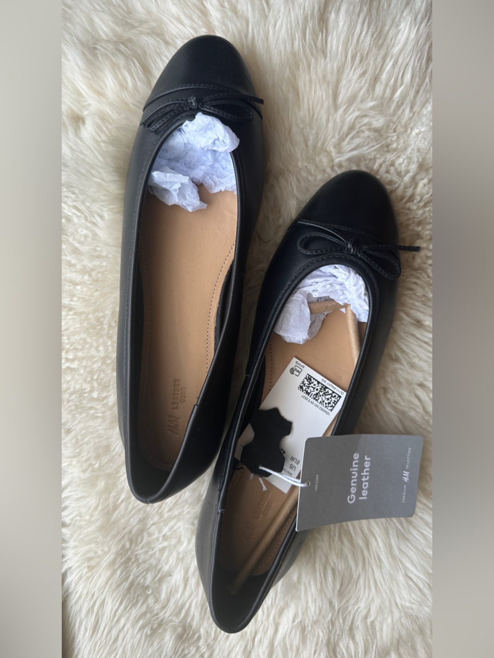 NWT Leather Ballet Flats! Sz 42!
